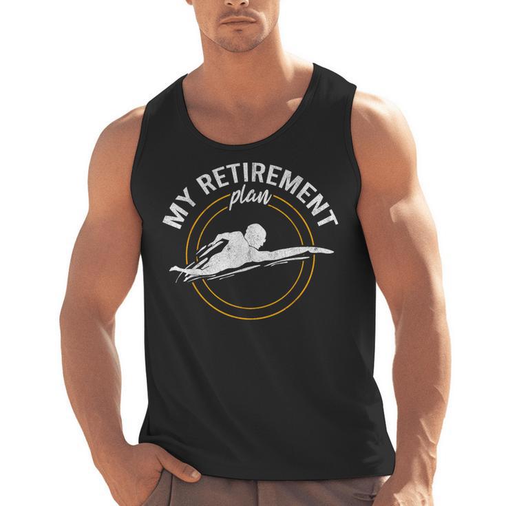 My Retirement Plan Swim Athlete Swimming Grandpa Swimmer Men Tank Top