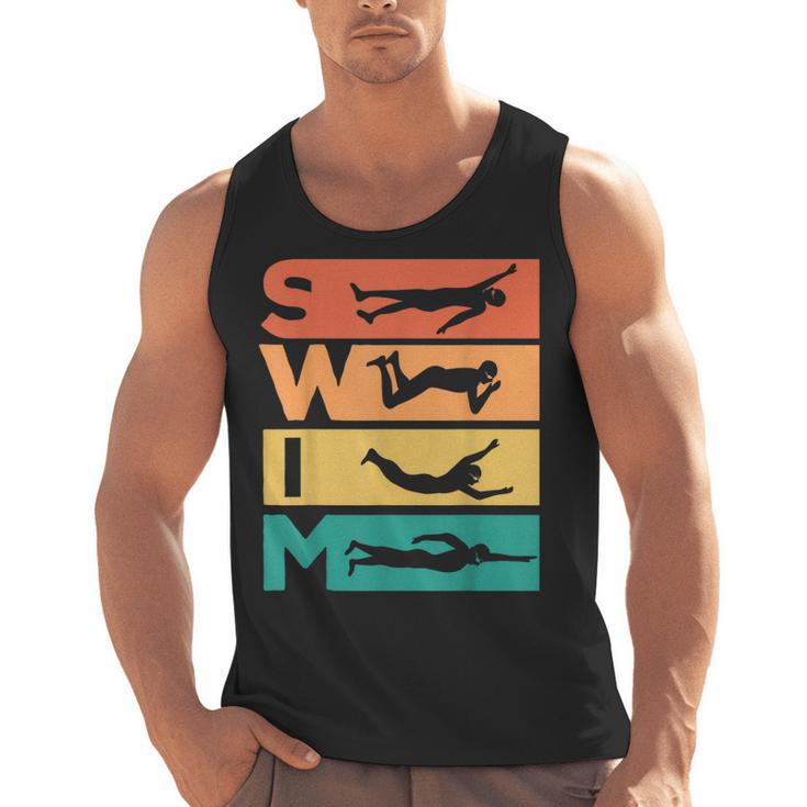Retro Vintage Swimming For Swimmers Men Tank Top
