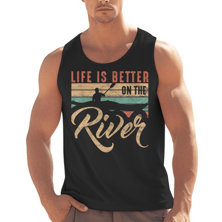 Rowing Canoe Kajak Life Is Better On The River Men Tank Top, trending gift