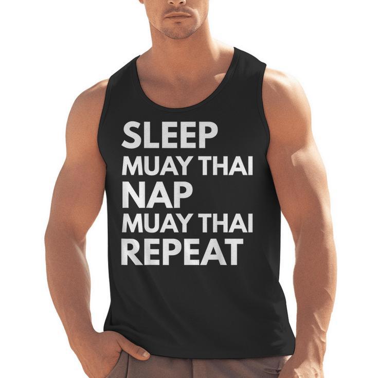 Sleep Nap Muay Thai Repeat Lover Martial Arts Men Tank Top