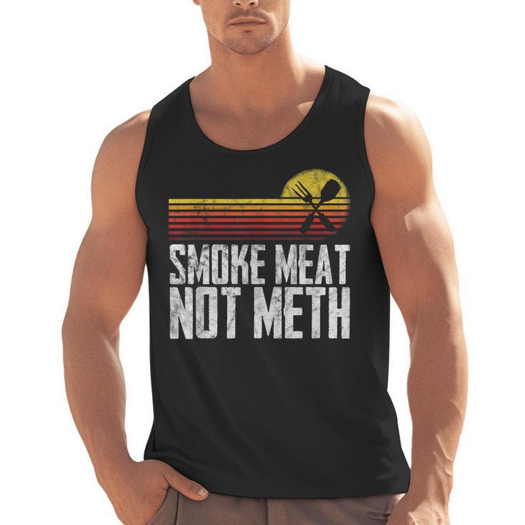 Smoke Meat Not Meth Grilled BBQ Dad Brisket Grilling Men Tank Top, trending gift
