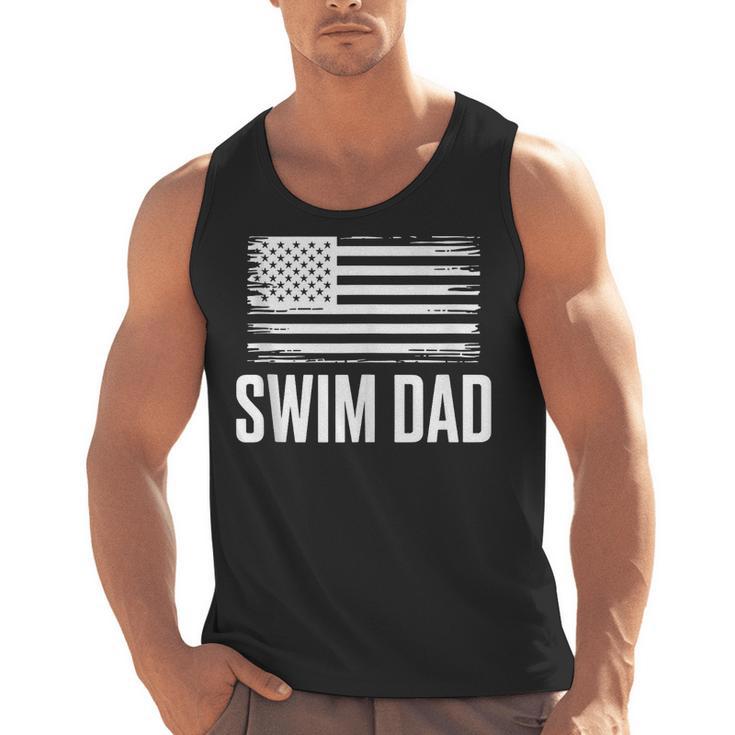 Swim Dad Art For Dad Father Men Swim Team Dad Swimming Coach Men Tank Top