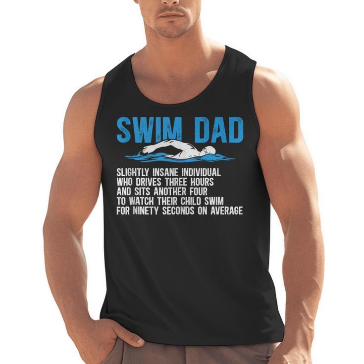 Swim Dad Definition Swimming Dad Of A Swimmer Father Men Tank Top