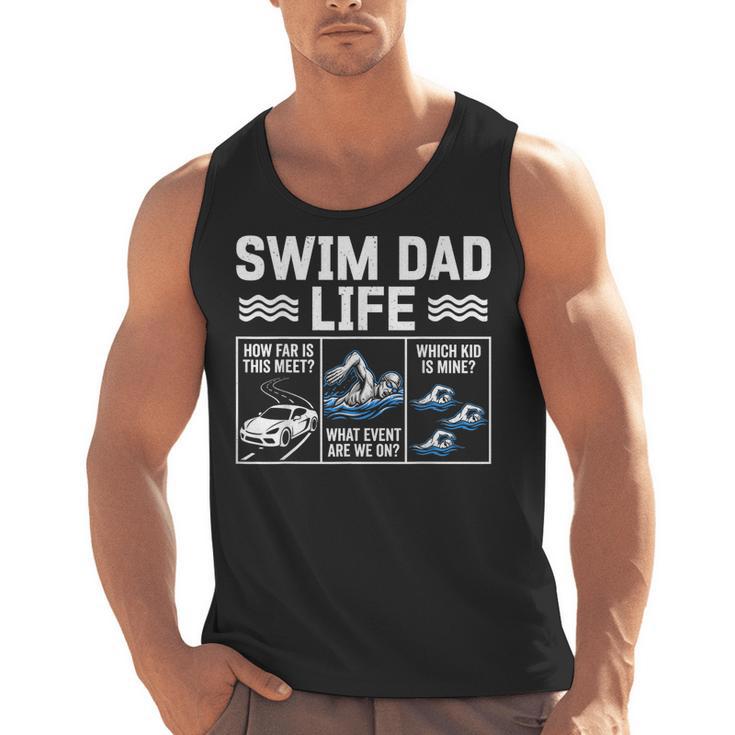 Swim Dad Life Swimmer Father's Day Swimming Daddy Men Tank Top