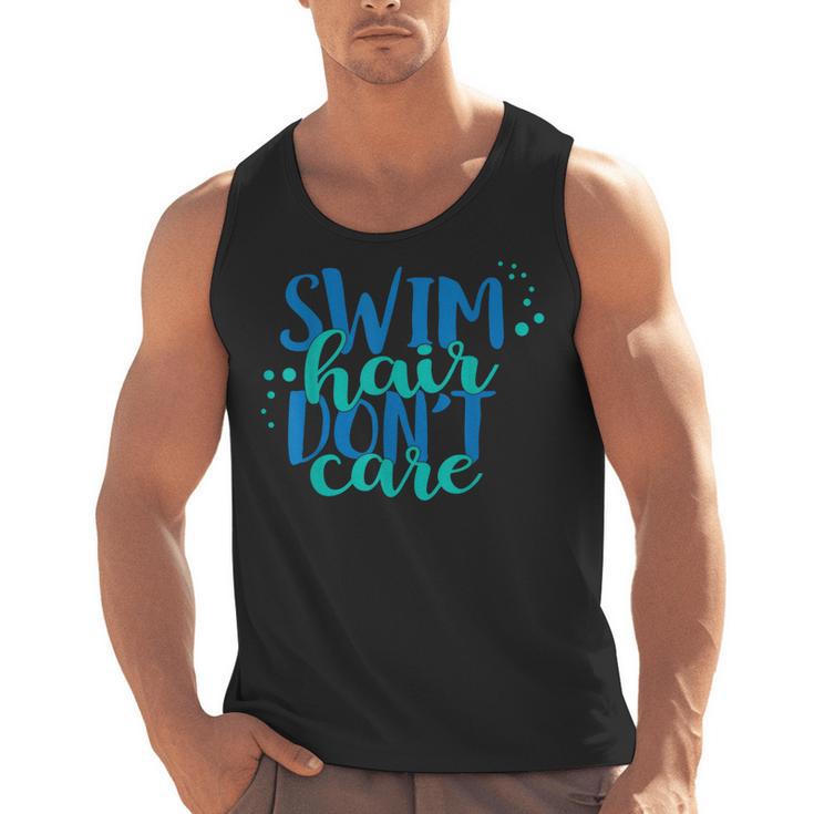 Swim Hair Dont Care Swimming Attitude T Shirt Men Tank Top