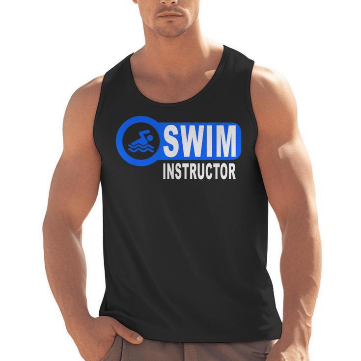 Swim Instructor Swimming Teacher Swimmer In Pool Graphic Art Men Tank Top