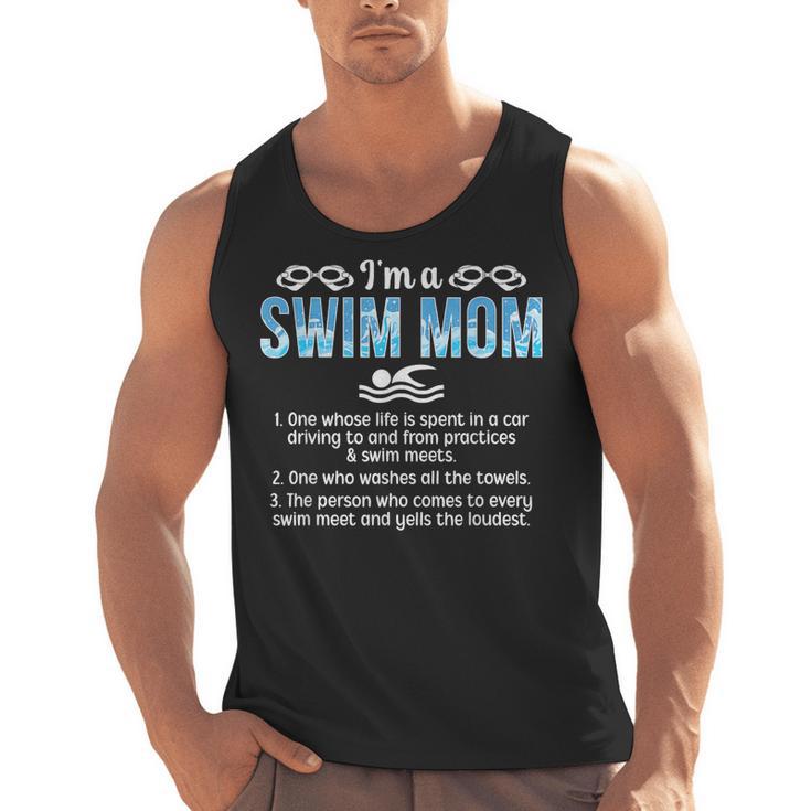 Swim Mom Definition Swimming Mom Of A Swimmer Mama Men Tank Top