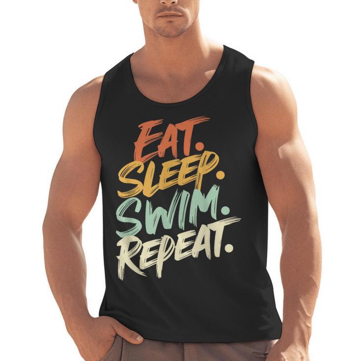 Swimmer Eat Sleep Swim Repeat I Swimming Men Tank Top