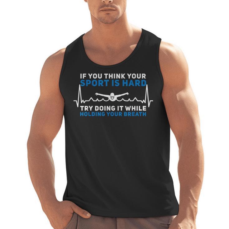 Swimming Apparel For Swim Team Heartbeat Swimmer Men Tank Top