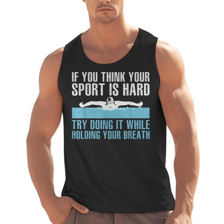 Swimming Art For Men Women Swimmer Swim Coach Training Men Tank Top
