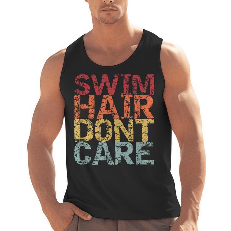 Swimming Pool Diving Sport Swimmer Swim Hair Dont Care Men Tank Top