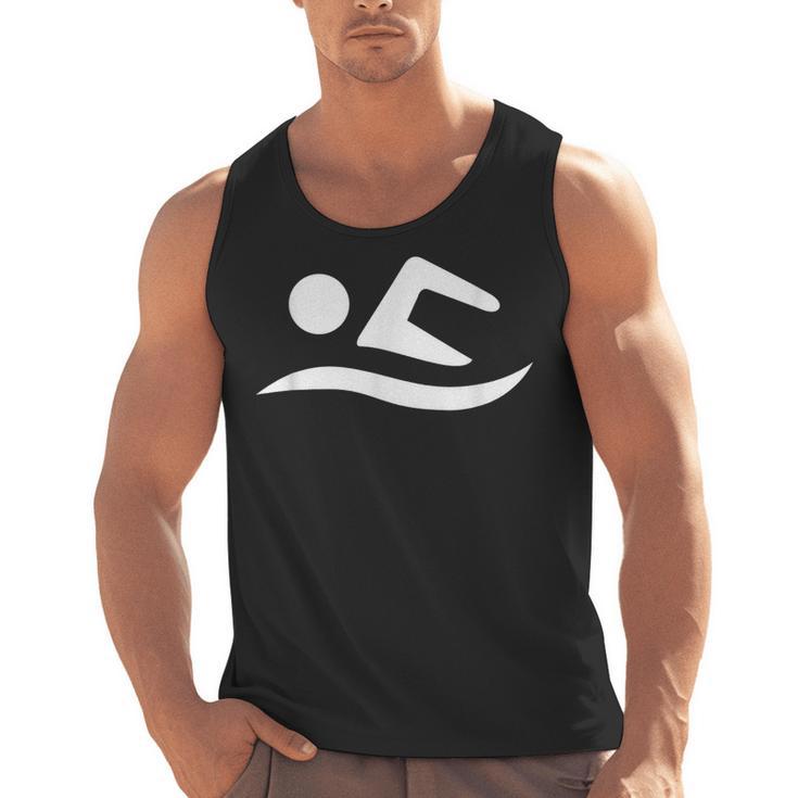 Swimming Silhouette Logo Men Tank Top