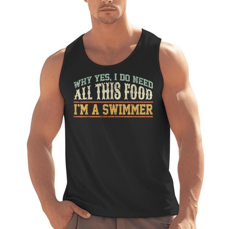Swimming Swimmer Eating Swim Men Tank Top