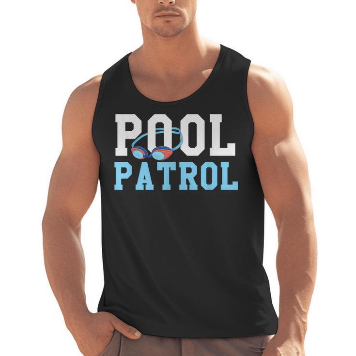 Swimming Swimmer Swim Pool Patrol Coach Dad Men Tank Top