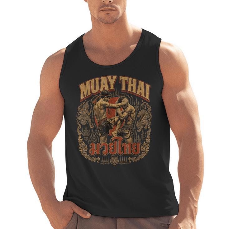 Vintage Muay Thai Thai Boxing Nak Muay Fighter Art Men Tank Top