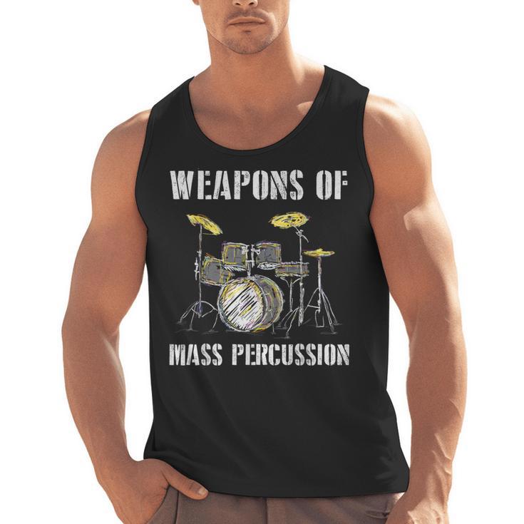 Weapons Of Mass Percussion Band Best Drummer Drum Kit Men Tank Top