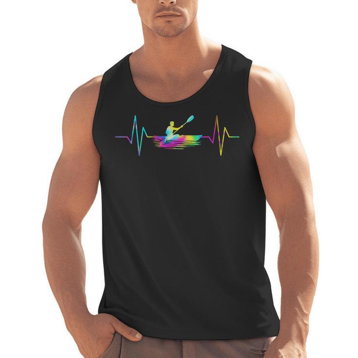 Women's Kayaking Heartbeat Tie Dye Canoe Boating Kayaks Men Tank Top