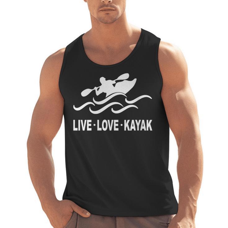 Women's Kayaking Live Love Kayak Kayaker Canoe Boat Paddling Lover Men Tank Top, trending gift