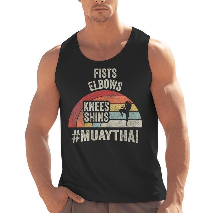 Women's Retro Muay Thai Martial Arts Fighter Graphic Men Tank Top