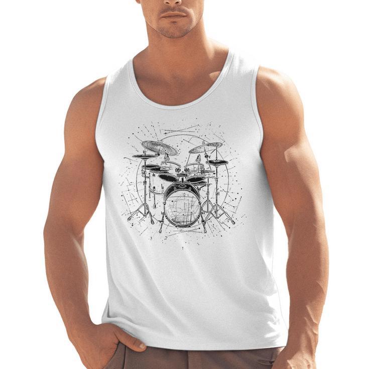 Drum Kit Raglan Baseball Tee Men Tank Top