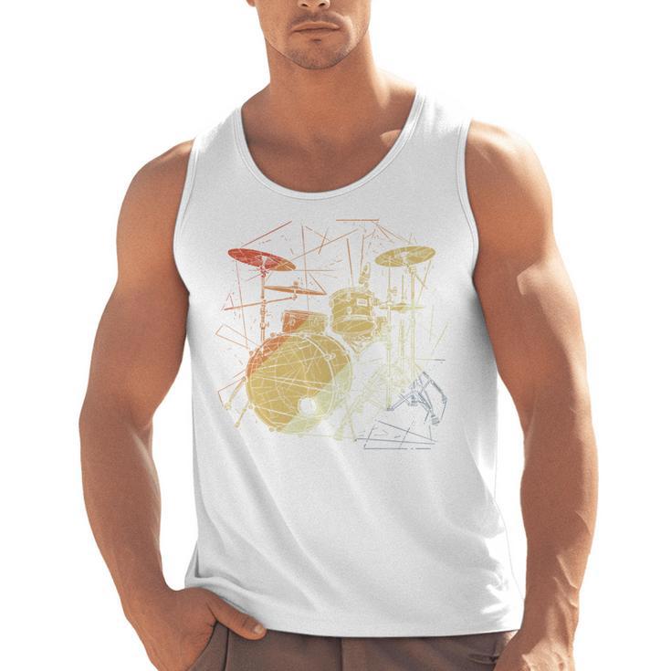 Drum Kit Retrowave Drums Men Tank Top