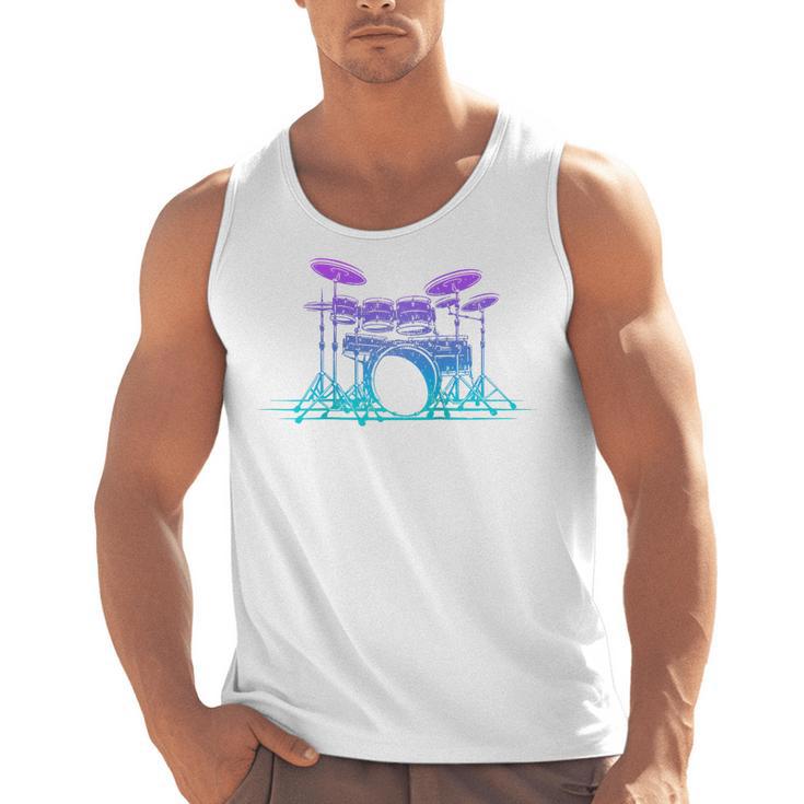 Drum Kit Set Drummer Raglan Baseball Tee Men Tank Top