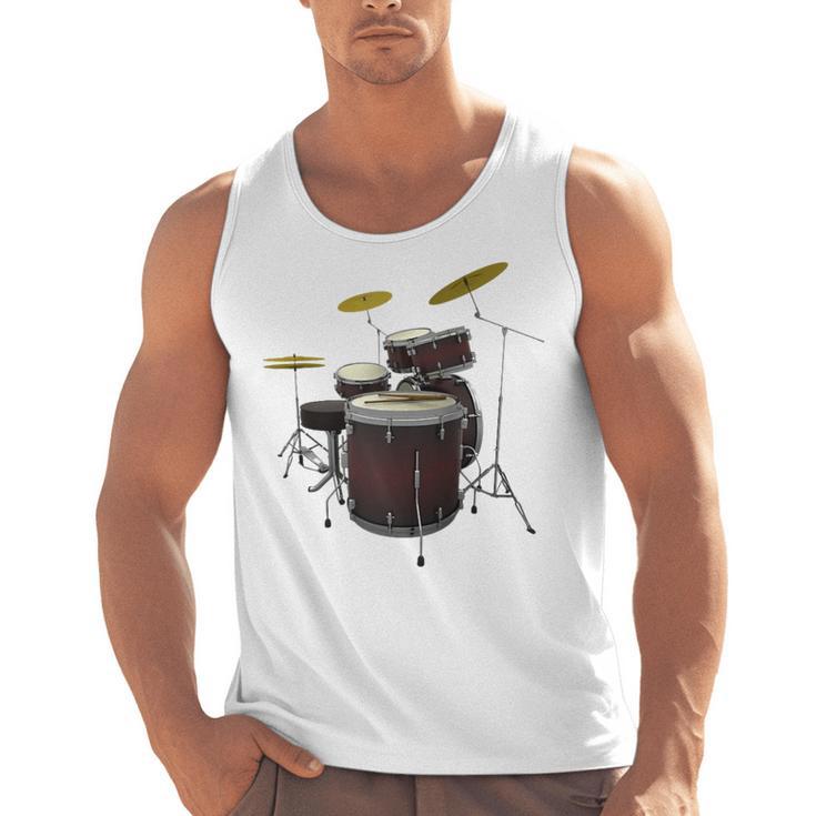 Drummer Drum Kit Raglan Baseball Tee Men Tank Top