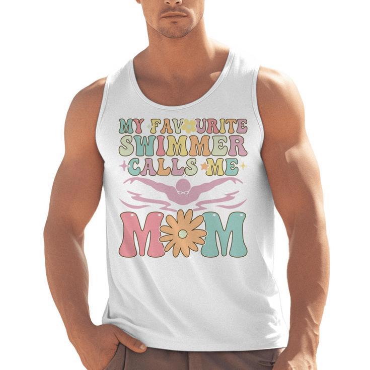 Favourite Swimmer Calls Me Mom Swimming Mom Female Swimmer Men Tank Top
