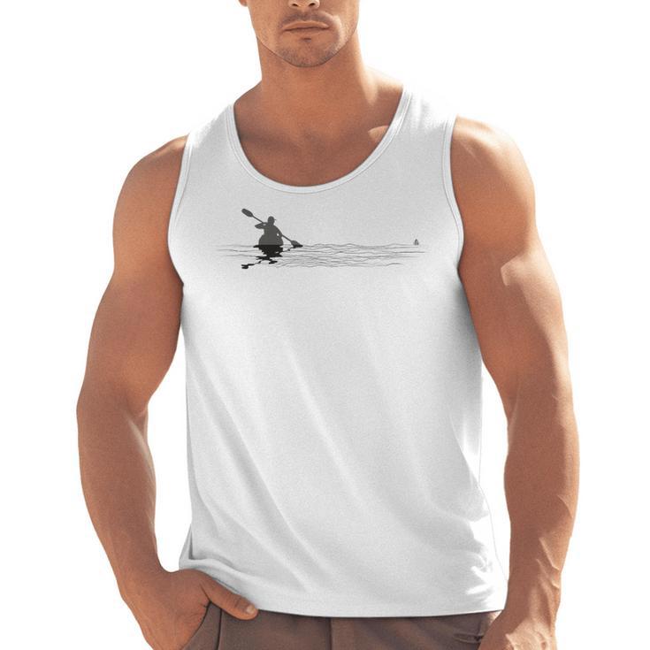 Kayaking Graphic Kayak Figure Kayaker Canoe Paddling Men Tank Top