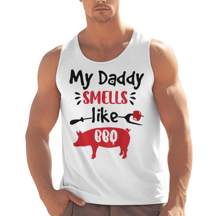 Kids My Daddy Smells Like BBQ Grilling Dad BBQ Dad Master Grill Men Tank Top