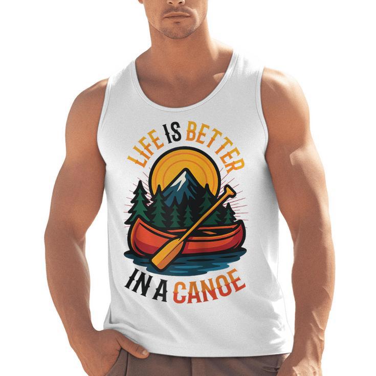 Life Is Better In A Canoe Canoeing Raglan Baseball Tee Men Tank Top