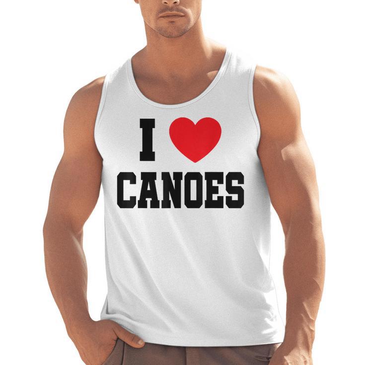 I Love Canoes Men Tank Top