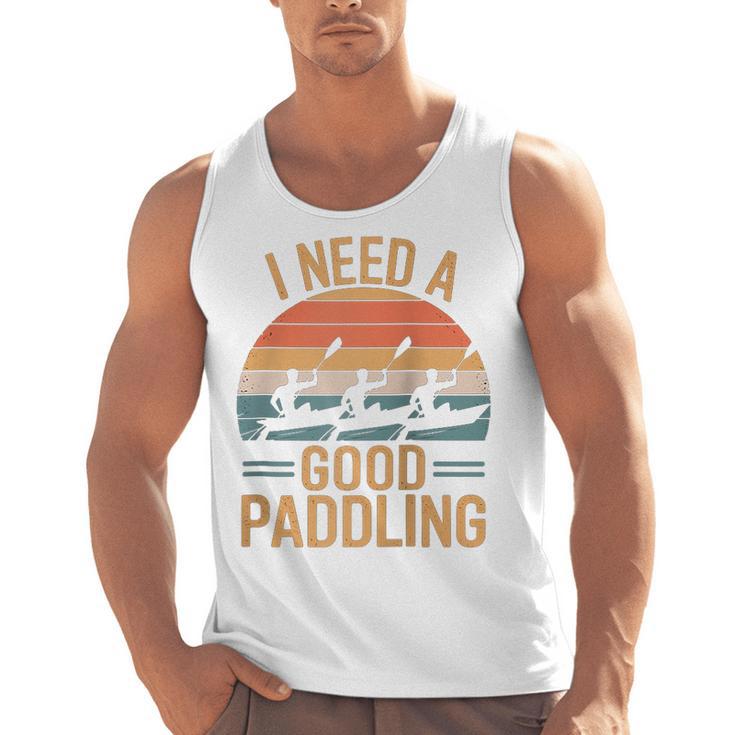 I Need A Good Paddling Retro Sunset Canoe Raglan Baseball Tee Men Tank Top, trending gift