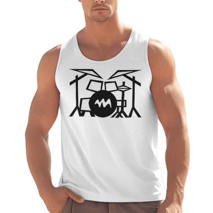 Retro Drum Kit Raglan Baseball Tee Men Tank Top