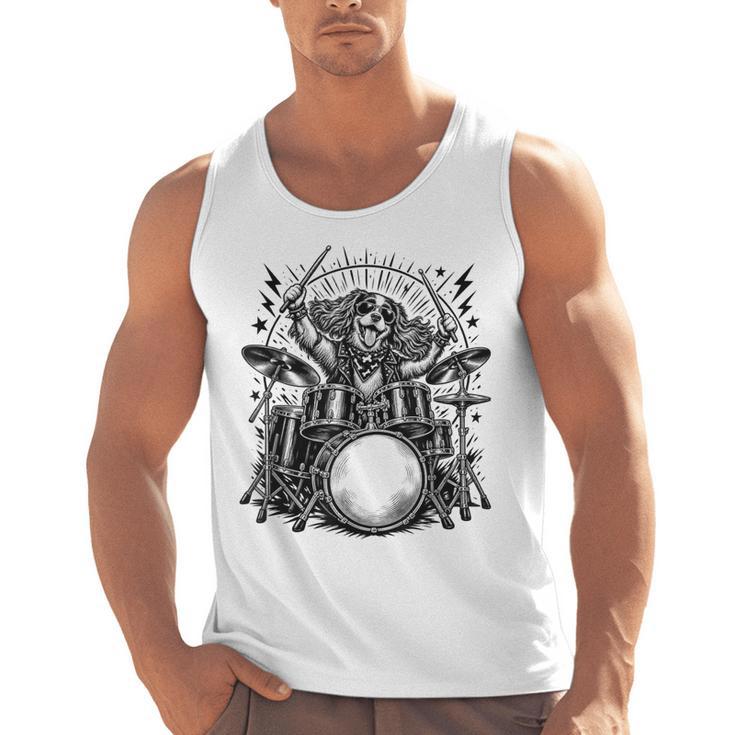 Spaniel Rock Drum Kit Men Tank Top