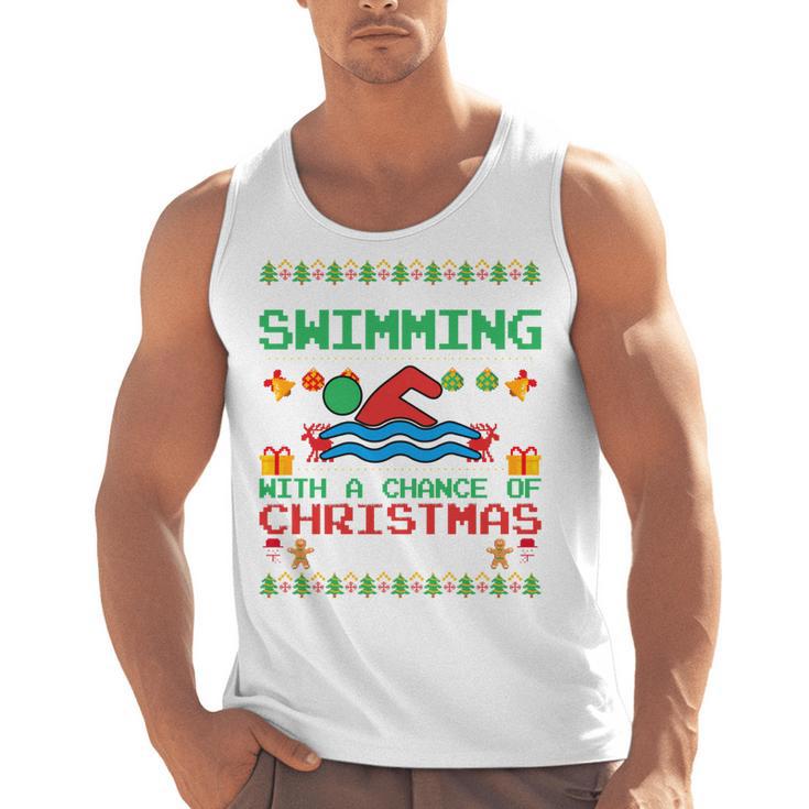 Swimming Christmas Party Swim Swimmer Christmas Ugly Style Men Tank Top