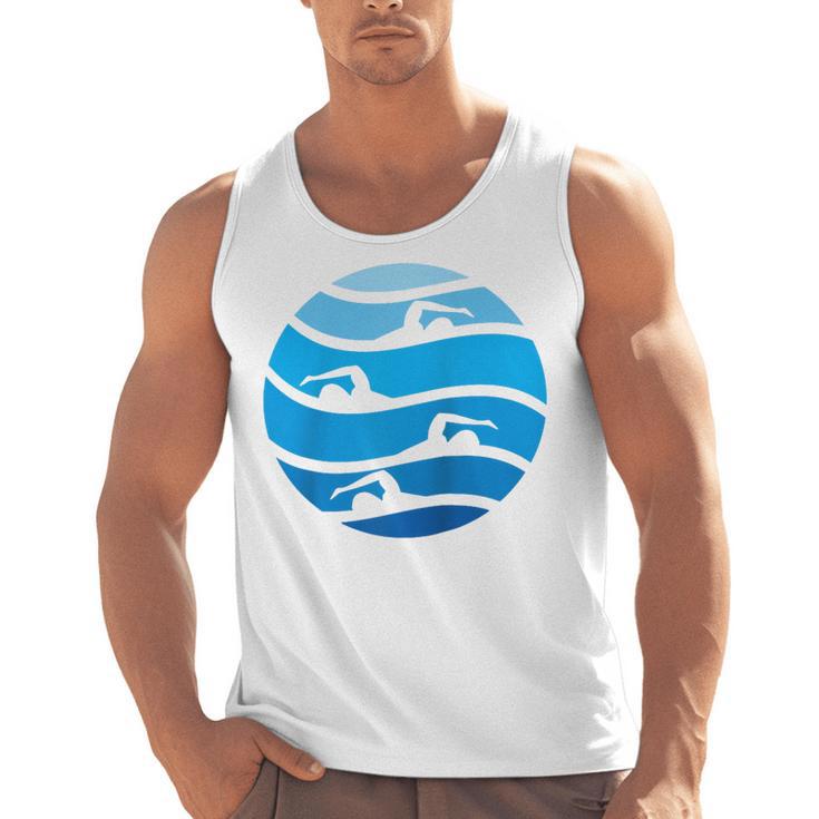 Swimming Freestyle Raglan Baseball Tee Men Tank Top