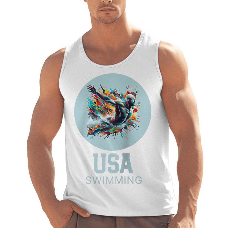 SWIMMING SPORT COMPETITIVE SWIM Raglan Baseball Tee Men Tank Top