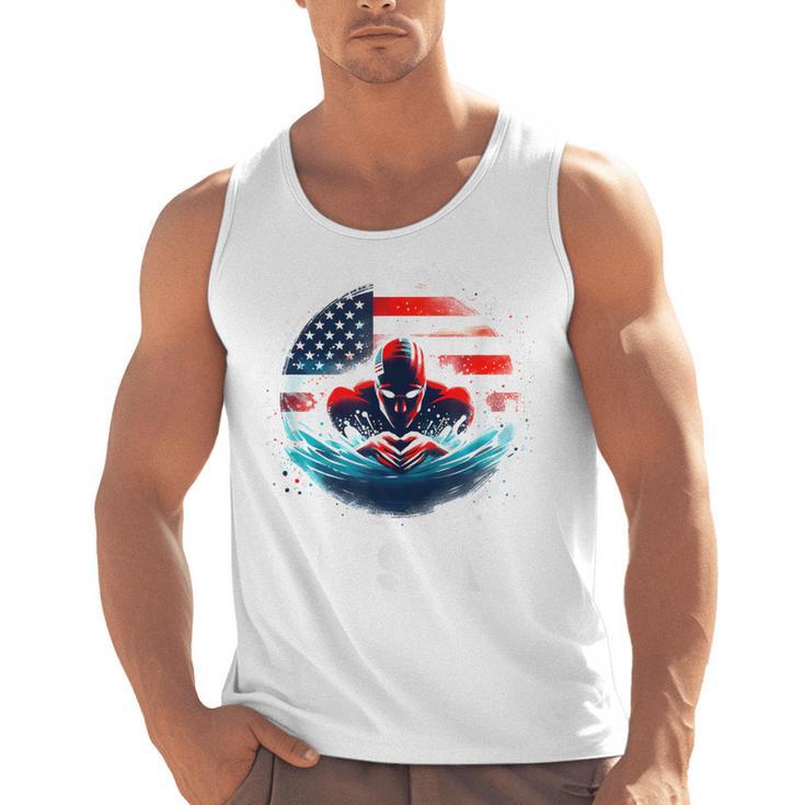 Swimming United States American Swimming Apparel Swimming Men Tank Top