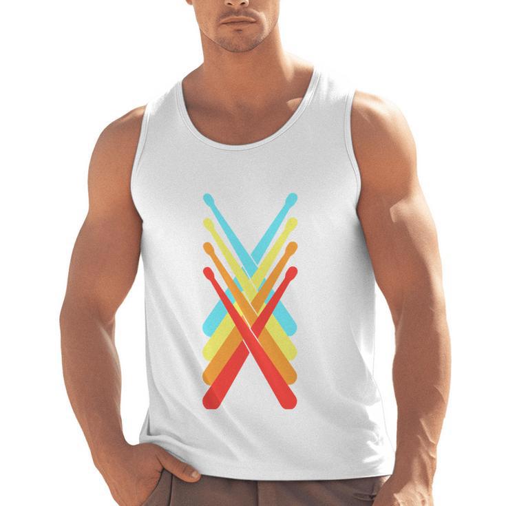 Vintage Drum Kit Percussion Drummer Men Tank Top