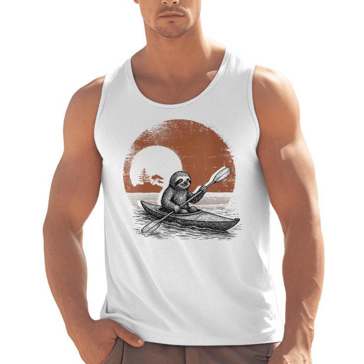 Women's Kayaking Sloth Kayak Kayaker Canoe Paddling Men Tank Top