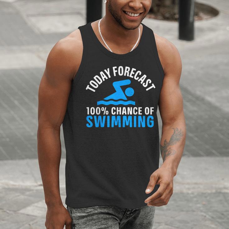 100 Chance Of Swimming Swimmer Swimming Men Tank Top