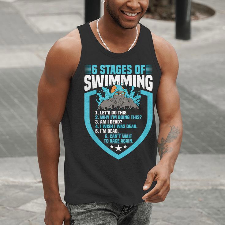 6 Stages Of Swimming Joke Sports Athlete Pool Swimmer Men Tank Top 6 Stages Of Swimming Joke Sports Athlete Pool Swimmer Men Tank Top