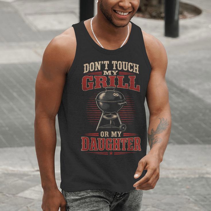 BBQ Dad Don't Touch My Grill Or My Daughter Men Tank Top BBQ Dad Don't Touch My Grill Or My Daughter Men Tank Top