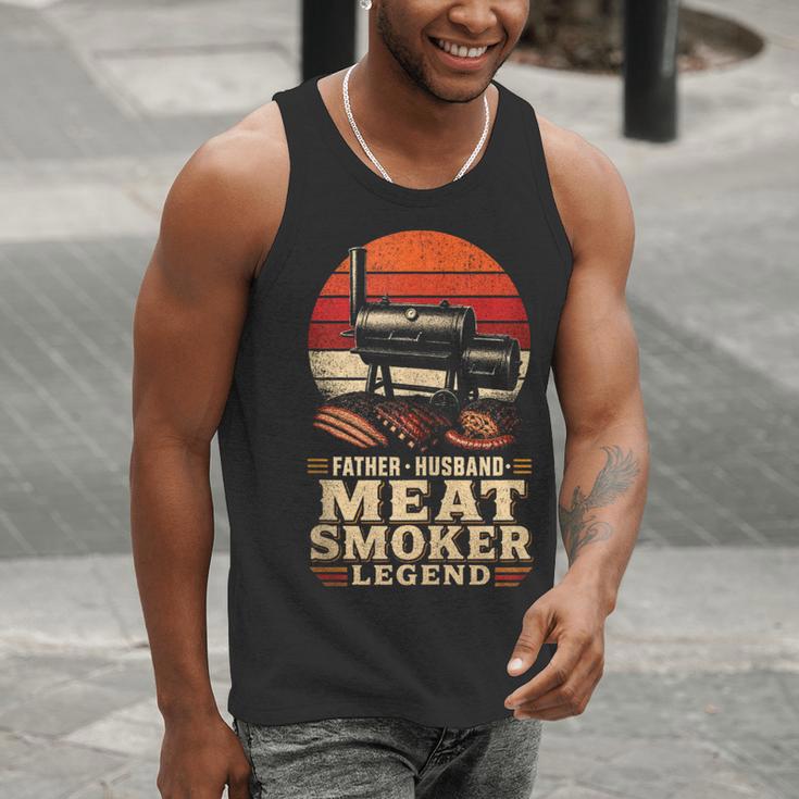 BBQ Dad Father Husband Meat Smoker Legend Men Tank Top