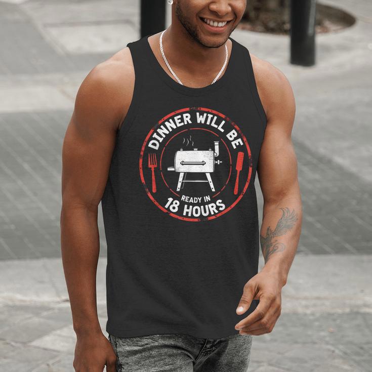 Bbq Dad Meat Smoker Dinner Will Be Ready In 18 Hours Men Tank Top