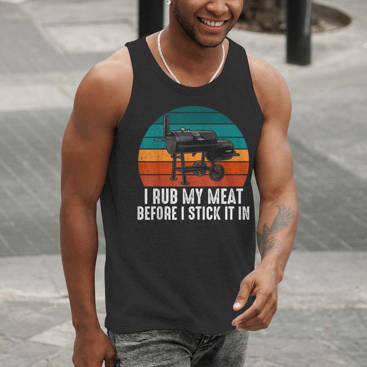 BBQ Dad I Rub My Meat Before I Stick It In Offset Smoker Pit Men Tank Top BBQ Dad I Rub My Meat Before I Stick It In Offset Smoker Pit Men Tank Top