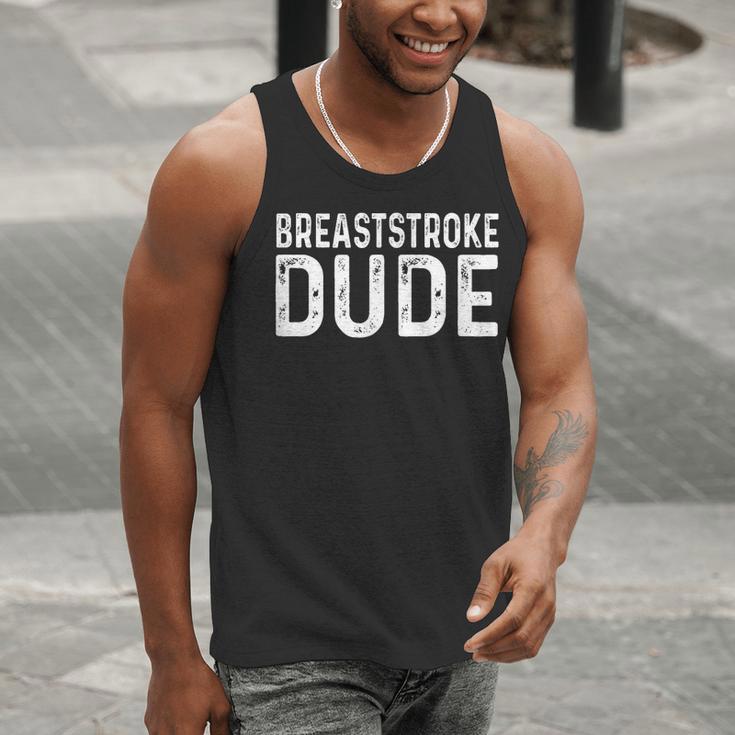 Breaststroke Swimming Dude Distressed Swim Swimmer Pool Men Tank Top