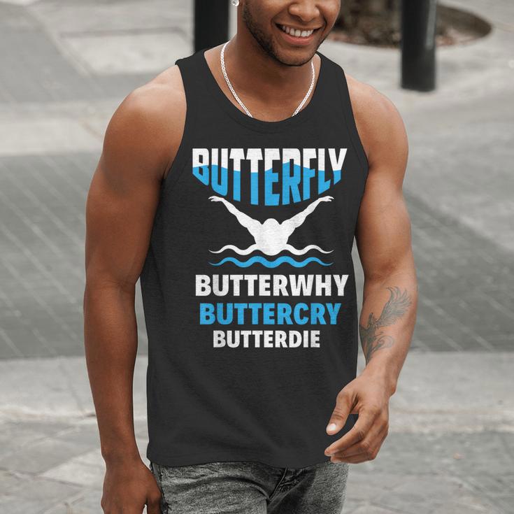 Butterfly Butterwhy Buttercry Swimming Swimmer Men Tank Top