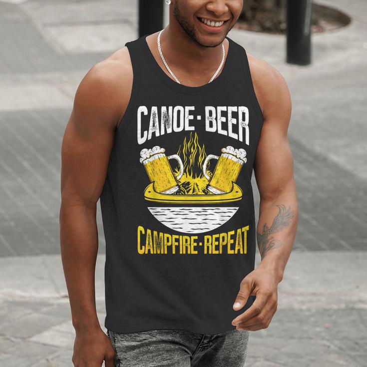 Canoe Beer Campfire Repeat Kayak Canoe Men Tank Top